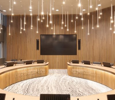 plafond pour la salle du conseil pour le Crédit Agricole